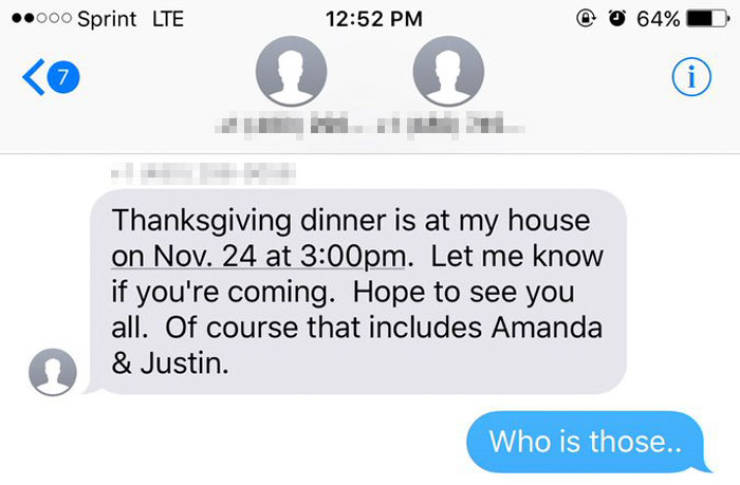 Grandma Spends Four Thanksgivings In A Row With A Recipient Of Her Wrong Number Text
