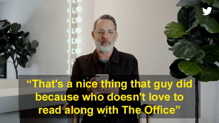 Tom Hanks Reacts To Nice Tweets, Instead Of Mean Ones