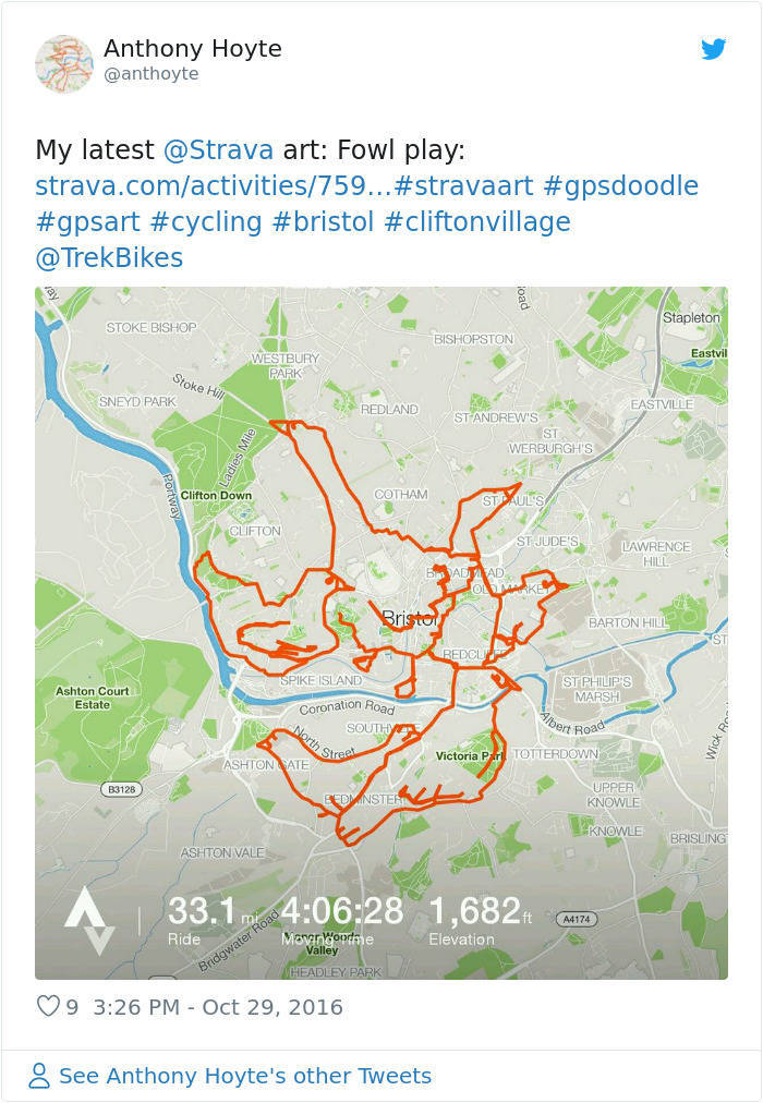 Cyclist Spends Nine Hours To Draw A Festive Image On London’s Map