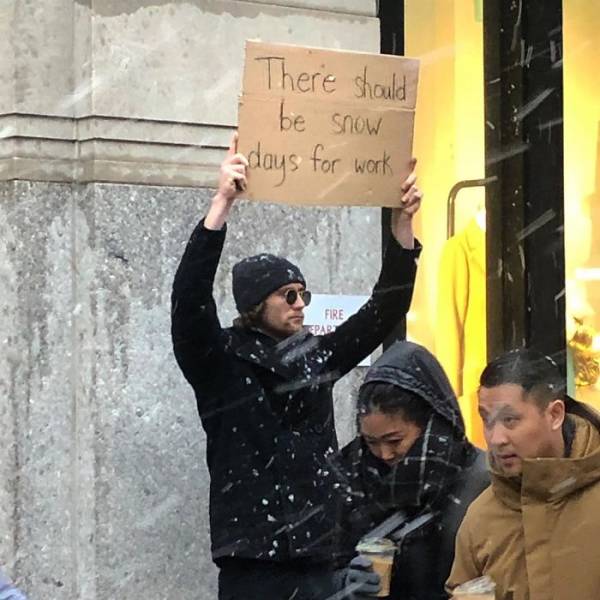 This Guy Just Wants To Protest…