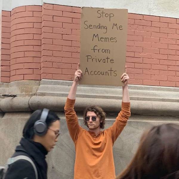 This Guy Just Wants To Protest…