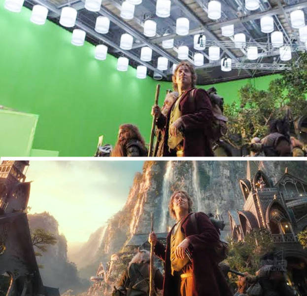 Behind-The-Scenes Movie Shots Seem So Surreal These Days. Especially When Compared To The Actual Movie Scenes