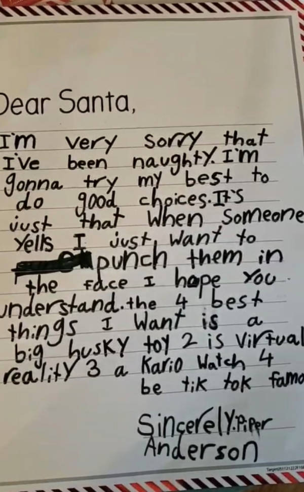Santa Won’t Be Amused By These Kids’ Wish Lists…