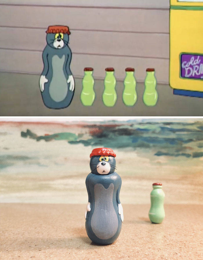 Japanese Artist Turns Memorable “Tom And Jerry” Scenes Into Real Sculptures