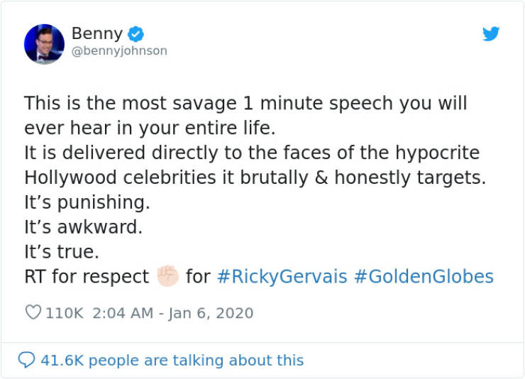 Hollywood Still Has Not Recovered From Ricky Gervais’ Golden Globe Speech…