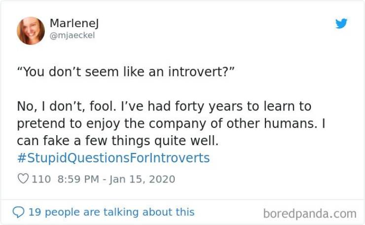 Introverts Clearly Don’t Enjoy These Questions…