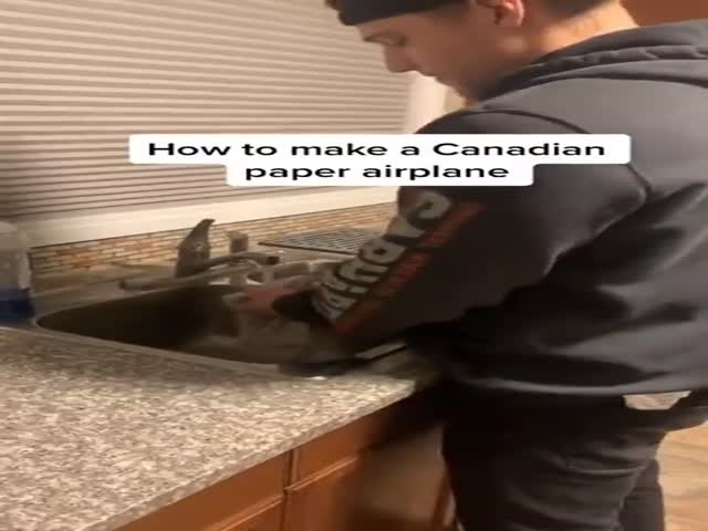 Canadian Paper Airplane Looks Like This