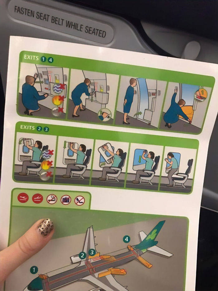 Who Draws These Flight Safety Cards?!