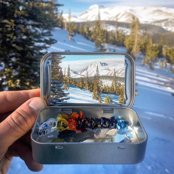 These Mini Plein Air Paintings Are Inside Tin Cans!