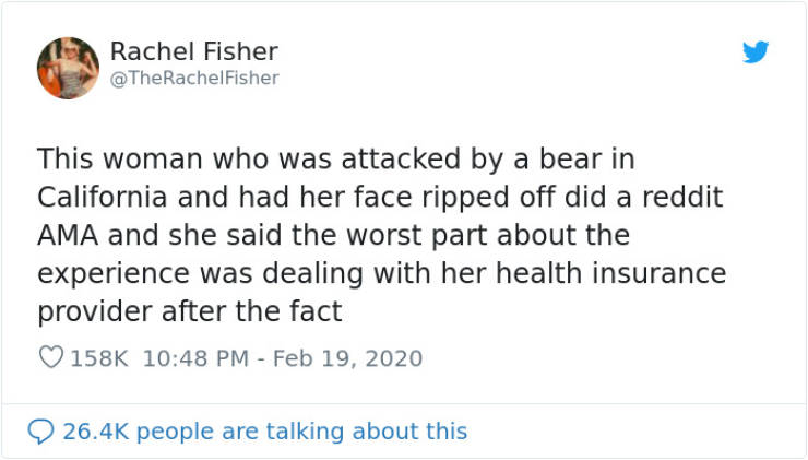 Woman Gets Mauled By A Bear, Struggles To Get Her Health Insurance