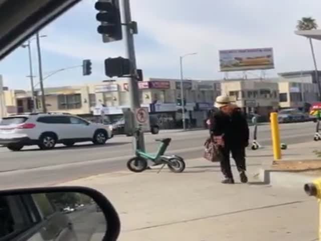She’s On A Mission Against Scooters!