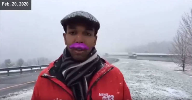 TV Reporter Didn’t Know He Had His Facebook Filters On During A Live Report…