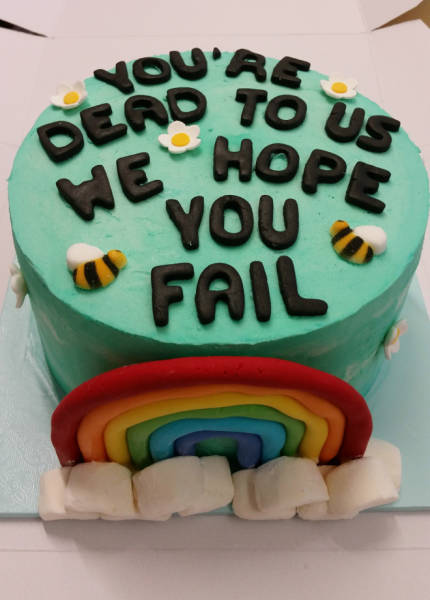 Wow, These Farewell Cakes Are RUDE!