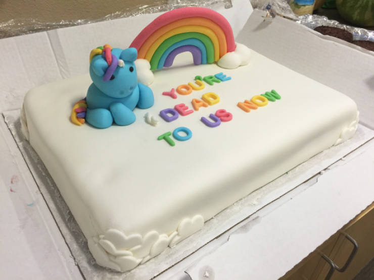 Wow, These Farewell Cakes Are RUDE!