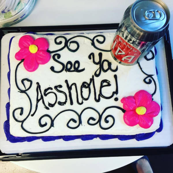 Wow, These Farewell Cakes Are RUDE!