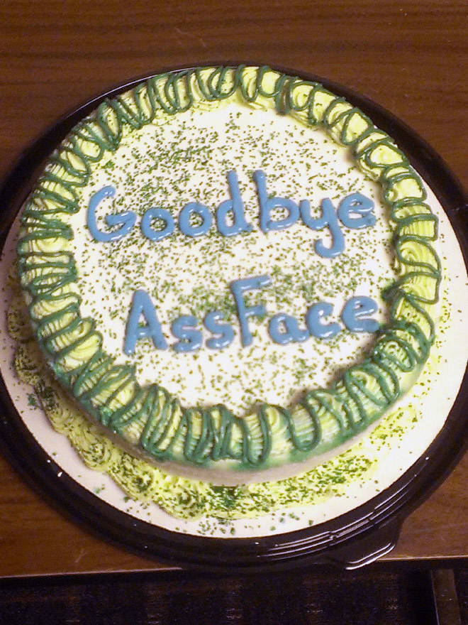 Wow, These Farewell Cakes Are RUDE!