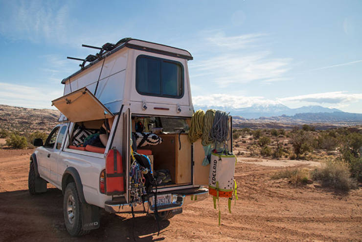 Couple Turns A Toyota Tacoma Into Their Mobile Home For Travelling