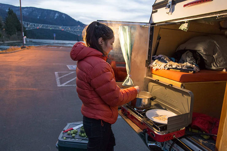 Couple Turns A Toyota Tacoma Into Their Mobile Home For Travelling