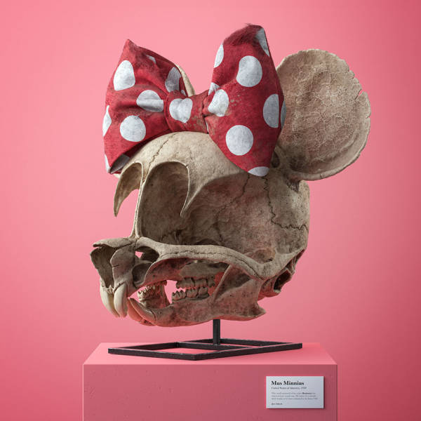 Czech Artist Creates Fossil Skulls Of Popular Cartoon Characters