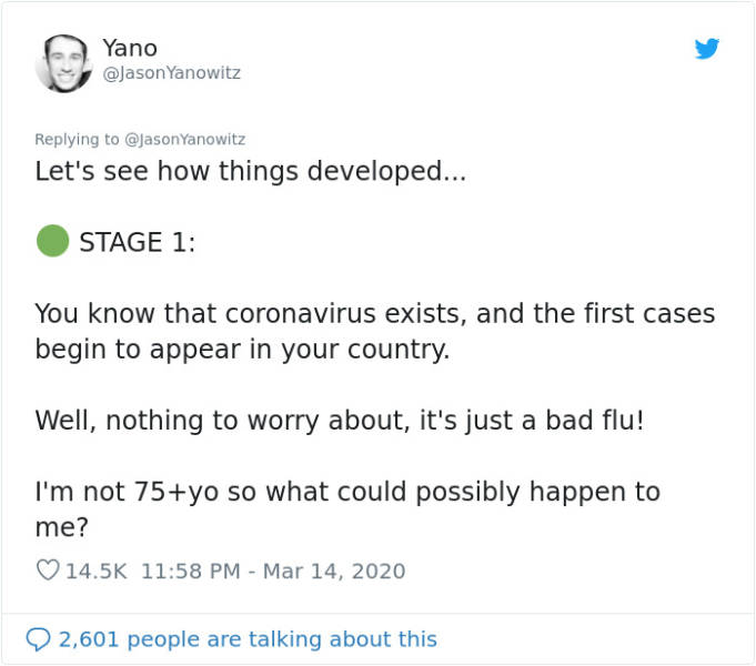 Man Describes Stages Of Coronavirus Outbreak That Italy Has Gone Through