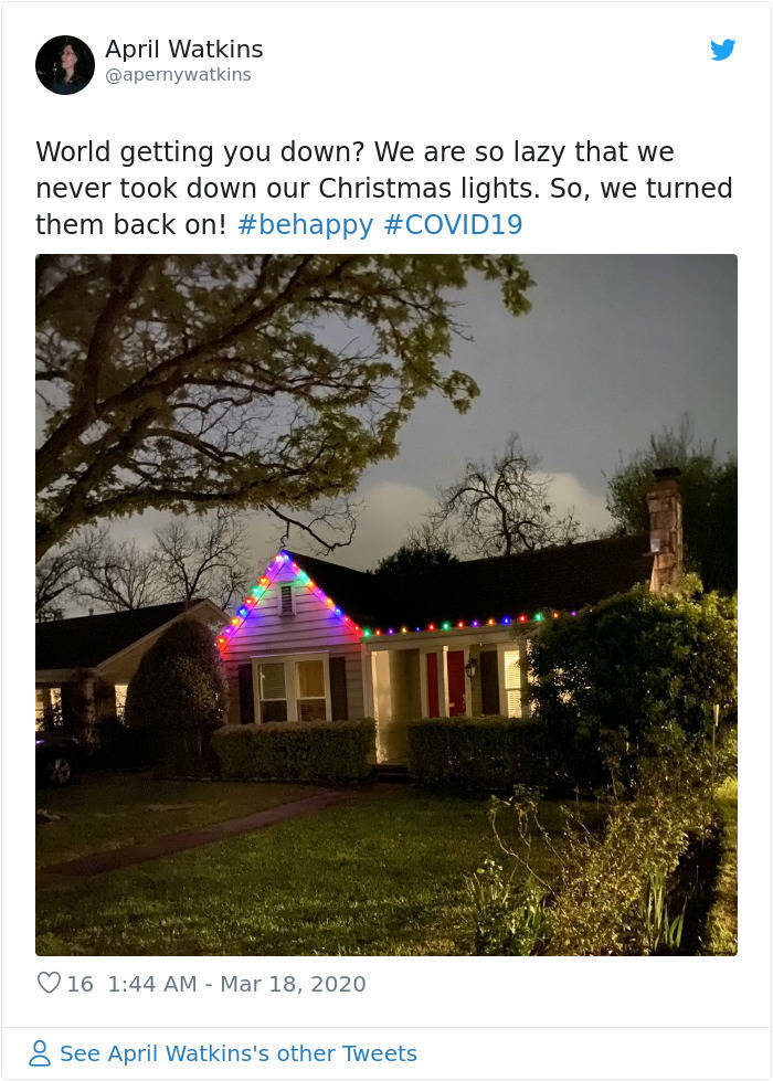 People Start To Put Christmas Lights Back Up. Because Reasons