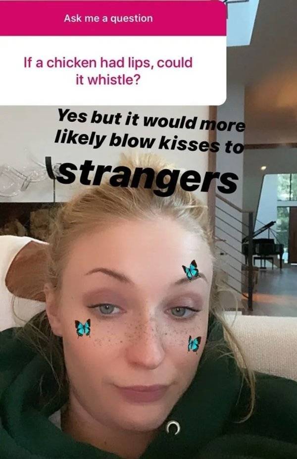 Sophie Turner Answers Instagram’s Questions In A Quarantine Q&A
