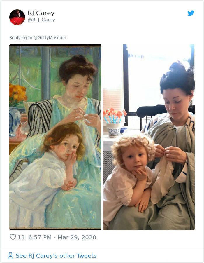Museums Started A “Reproduce Art At Home” Challenge, And People Joined Right Away