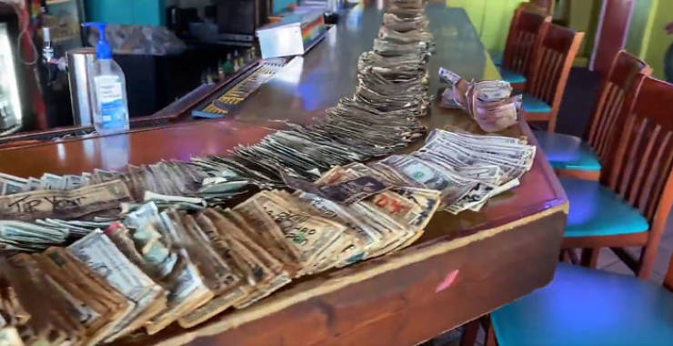 Bar Owner Removes “Memory” Dollars To Pay His Workers