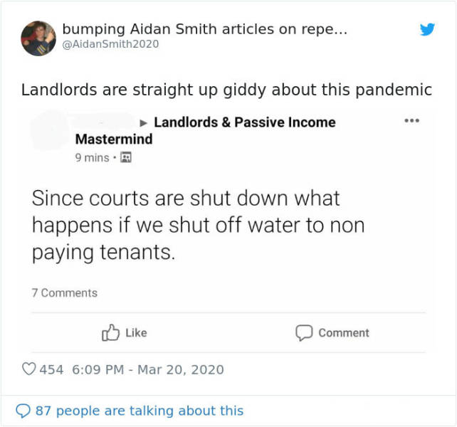 Landlords Who Just Won’t Cooperate During Pandemic