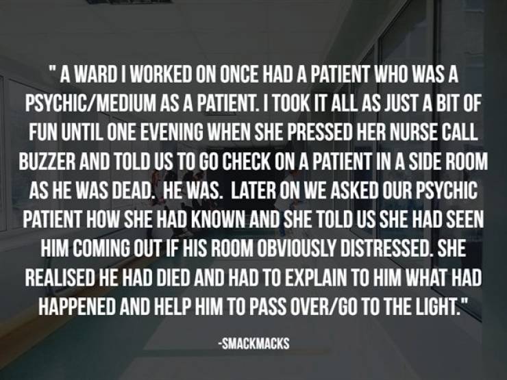Hospital Workers Have Seen Some Paranormal Stuff…