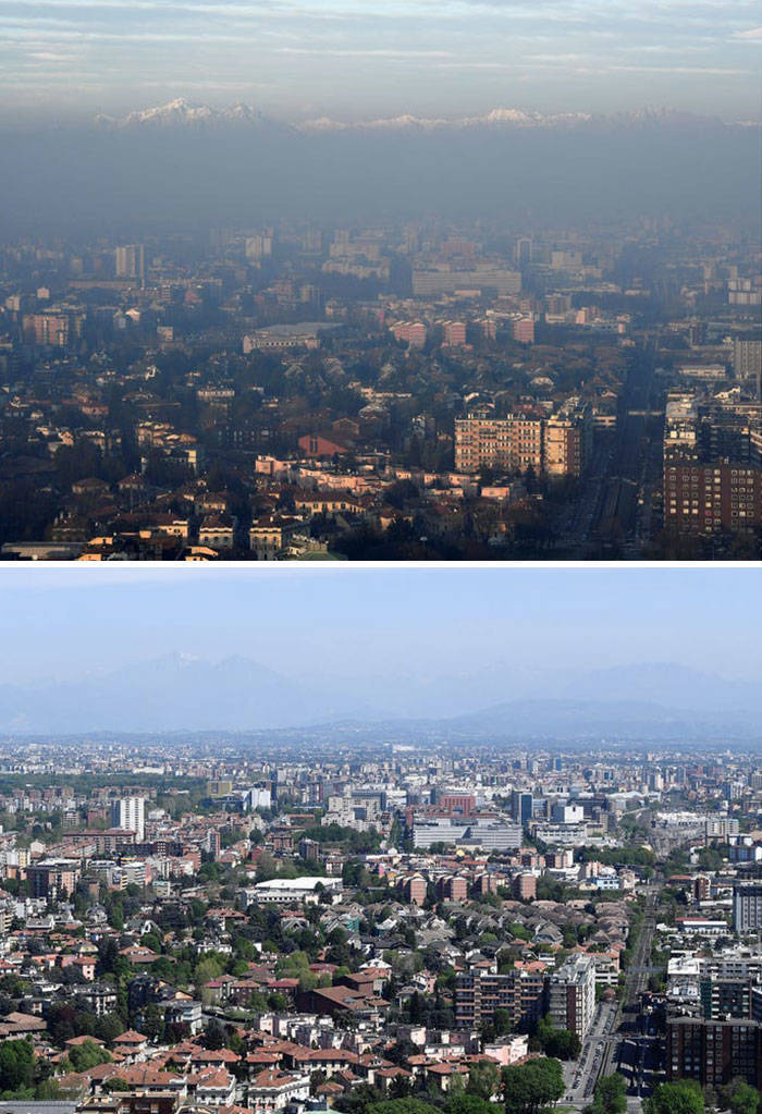 Photos Showing Just How Much Quarantine Helps To Reduce Pollution