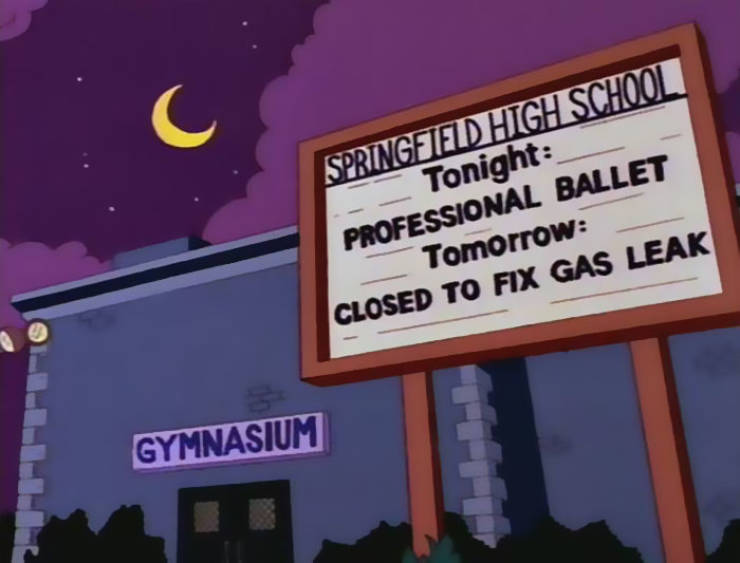 “The Simpsons” Always Have All The Best Signs