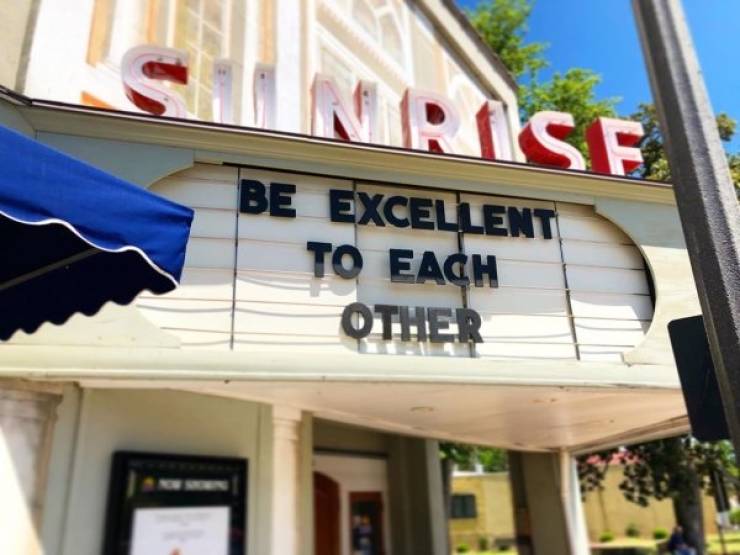 Movie Theaters Use Their Signs To Share Positive Mental Attitude