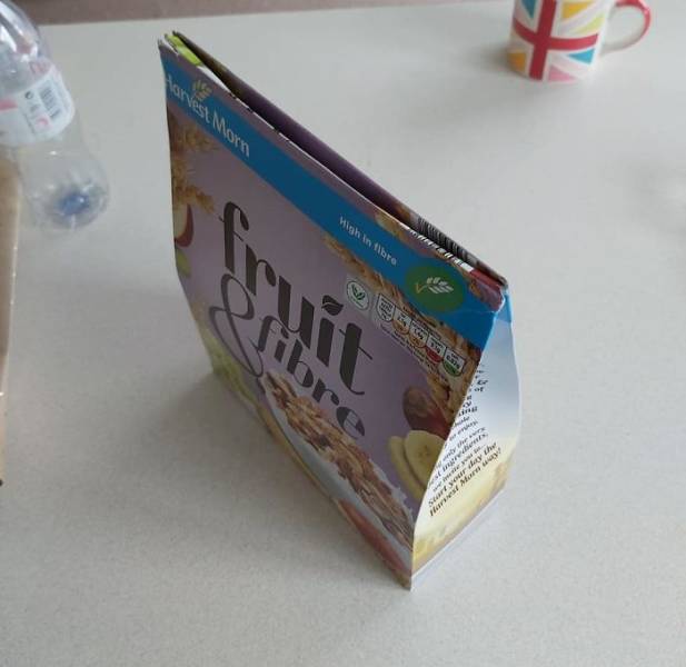 Woman Finds A Curious Way To Close Cereal Boxes