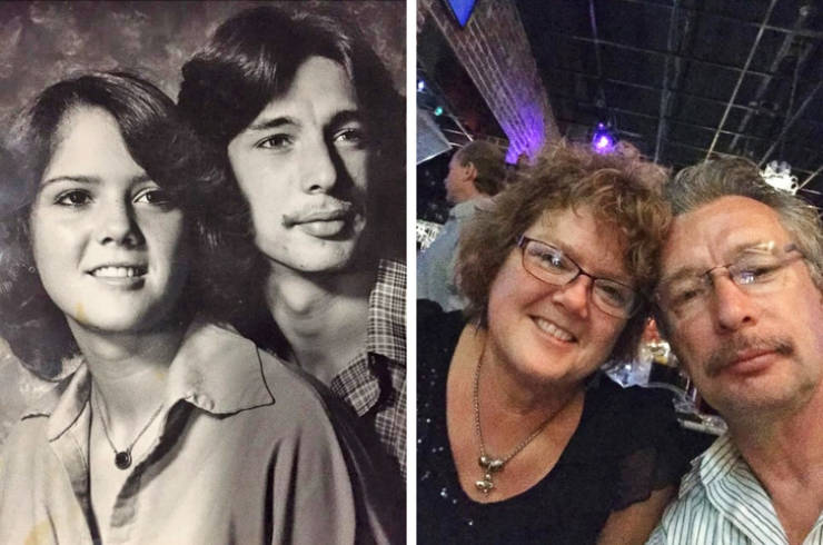 Happy Couples Show Their “Then And Now” Photos