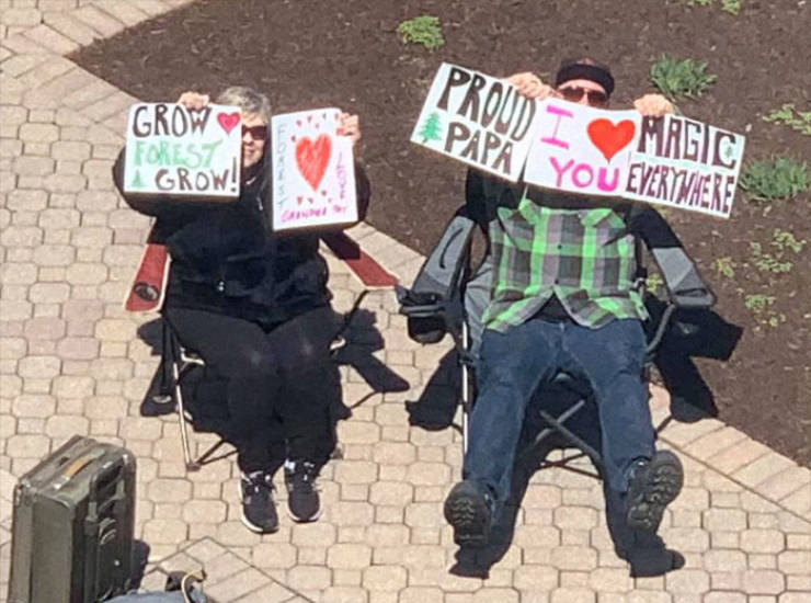 Man Camps Outside The Hospital, Showing His Love For His Wife While She Waits To Give Birth