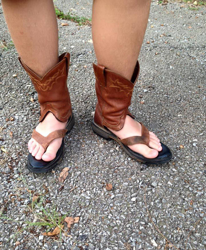 Summer Is Here, And Cowboy Boot Sandals Are As Well…