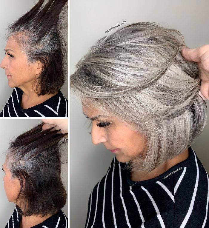 Gray Hair? No Worries, This Hairdresser Will Turn It Into Most ...