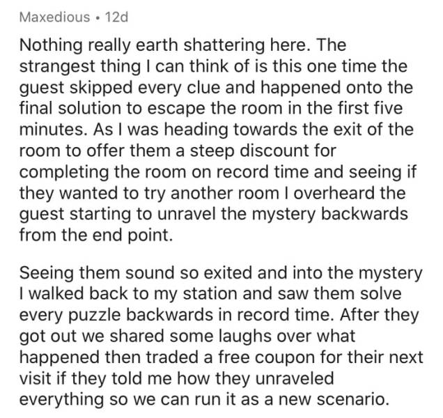 Escape Room Workers Witness Stuff They Can’t Escape…