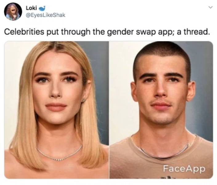 Gender Swap App, But With Celebrities