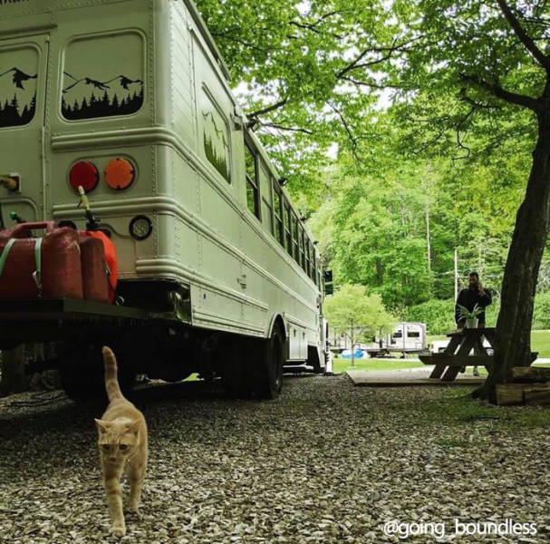 Couple Turns An Old ’90s School Bus Into Their New Home