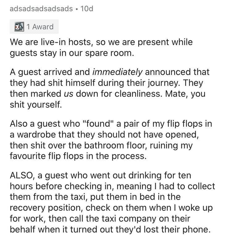 AirBnB Hosts Share Their Worst Guest Stories
