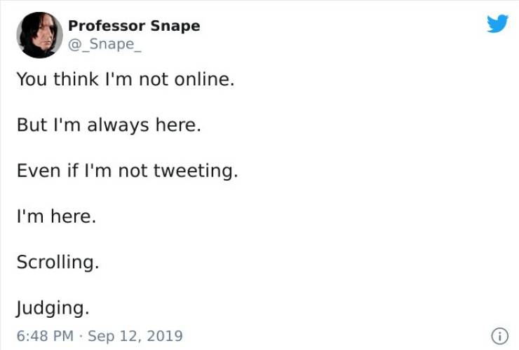 Snape Is The Professor Of Funny Tweets