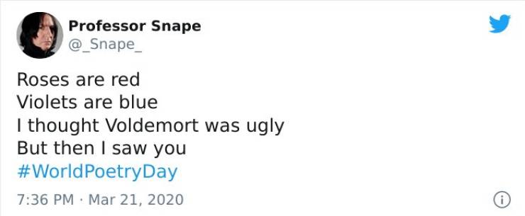 Snape Is The Professor Of Funny Tweets
