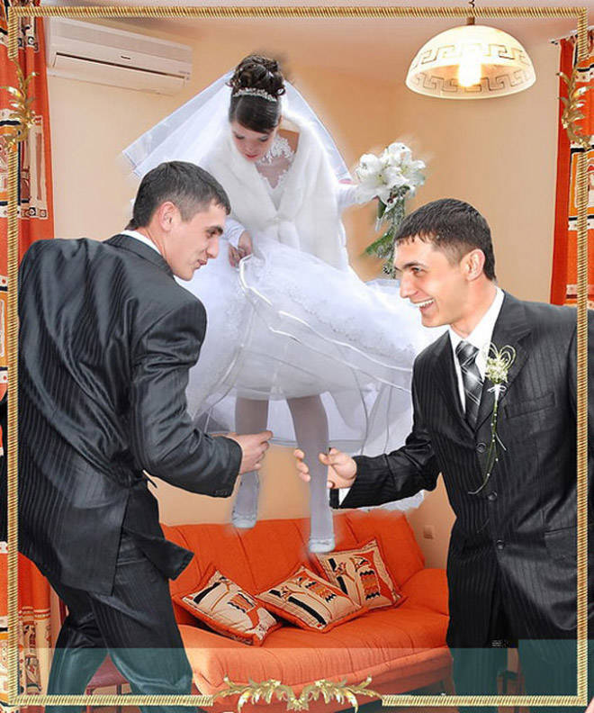 Russian Wedding Photoshops Are Out Of This World…