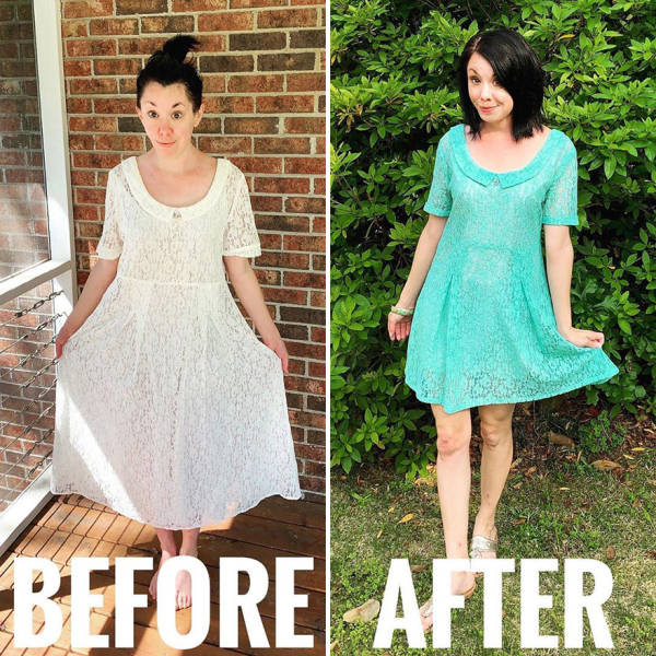 Woman Refashions Thrift-Store Clothes To Look Much More Stylish