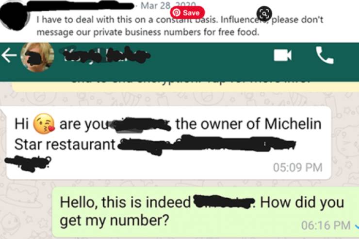 Influencer Tries To Get Free Food At A Michelin Star Restaurant