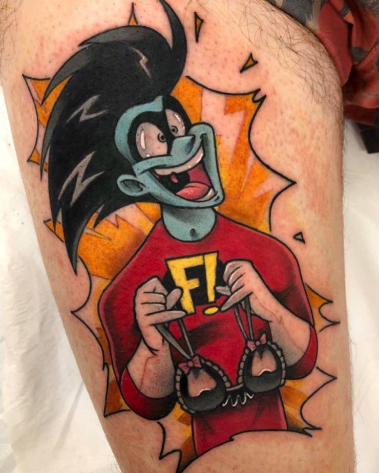 Tattoos For Those Who Like Cartoons Just A Bit Too Much