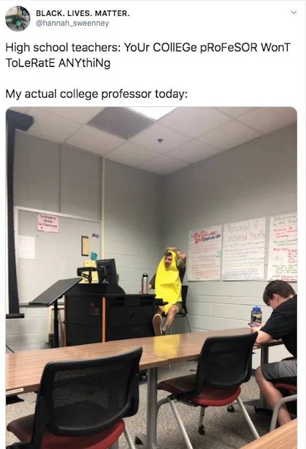 High School Teachers Are Cool, But College Professors Are Much Cooler