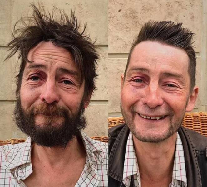 Hairdresser Gives Homeless People Free Makeovers